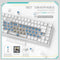 Ajazz AK820 White Backlit Wired 75% Hot-Swappable Mechanical Keyboard