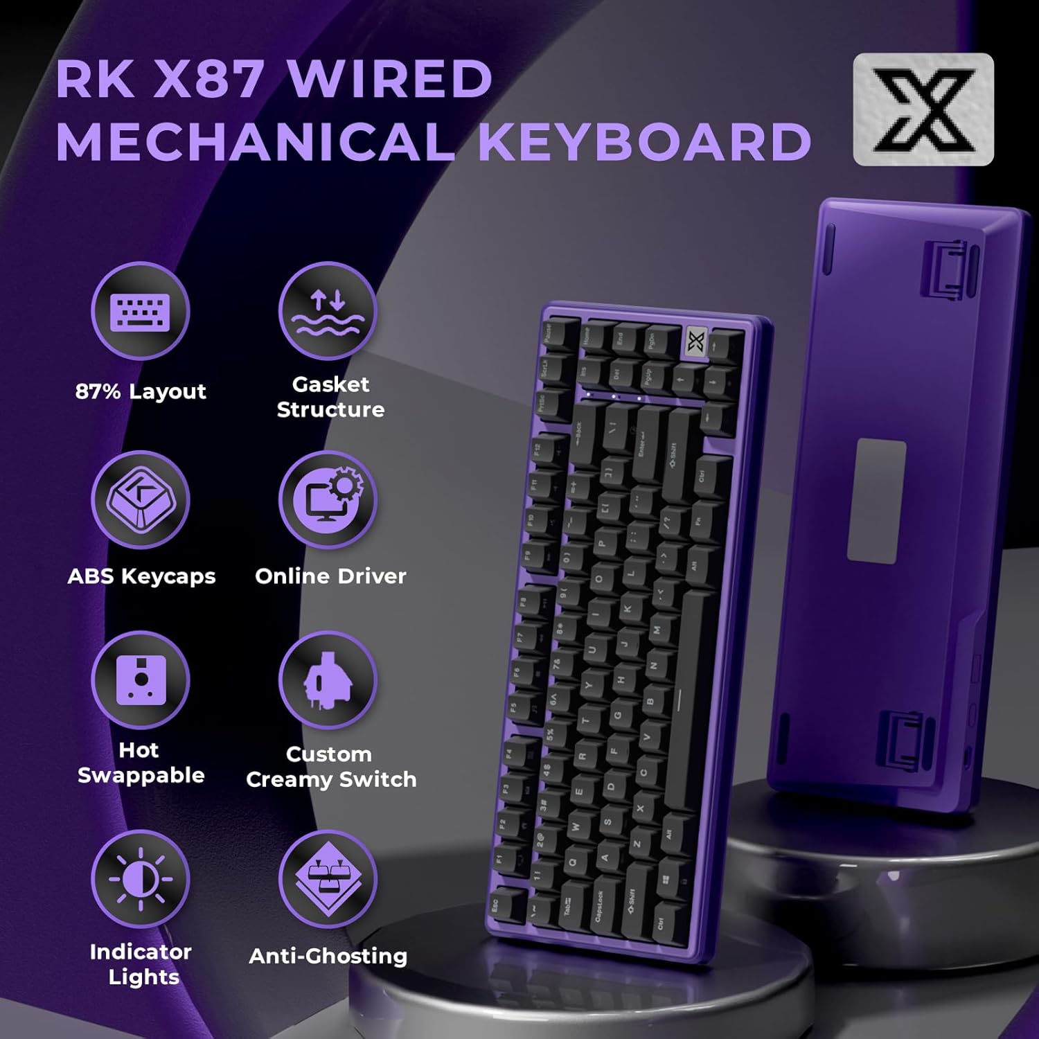 Royal Kludge RK X87 Single-Mode RGB 86 Keys Mechanical Keyboard