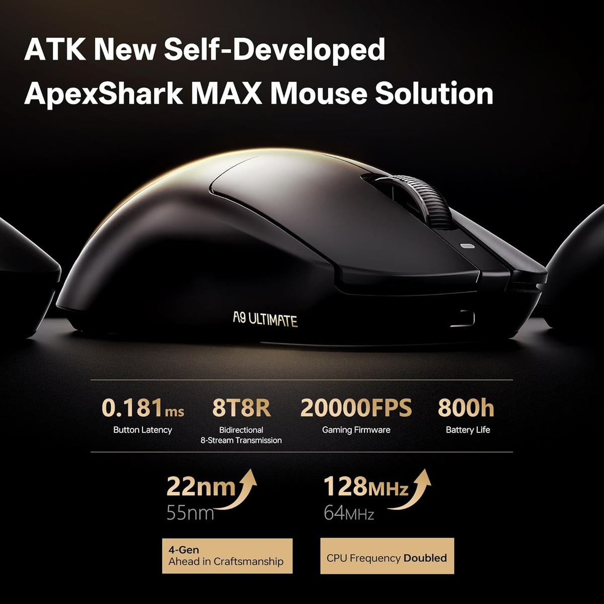 ATK Dragonfly A9 Air Ultimate Lightweight Wireless Gaming Mouse