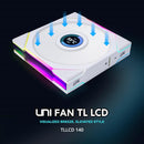 Lian Li Uni Fan TL Wireless LCD 120mm Reverse Blade Revolutionary ARGB Triple Fan (Black, White)
