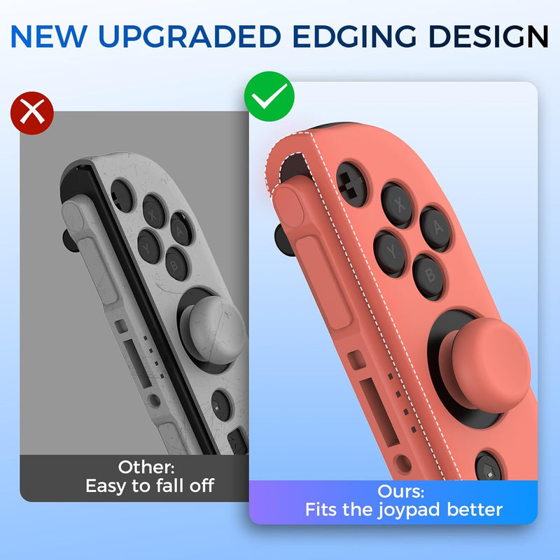 IINE Transparent PC Back Case + Silicone Joy-Pad Case Blue/ Orange for Nintendo Switch 2 (L1091)