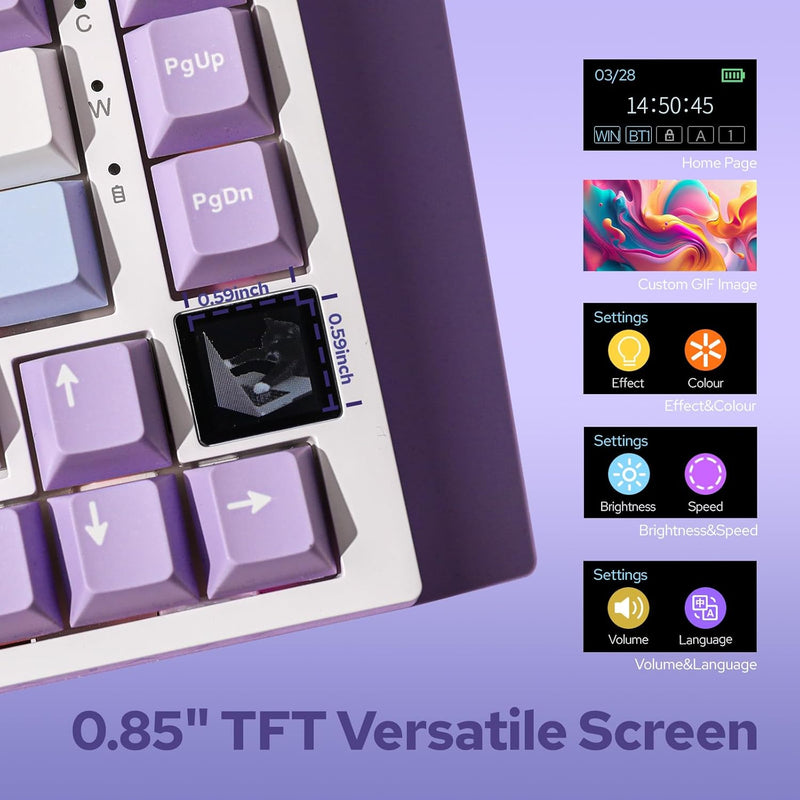 Ajazz AK820 Pro RGB Tri-Mode 75% Hot-Swappable Mechanical Keyboard