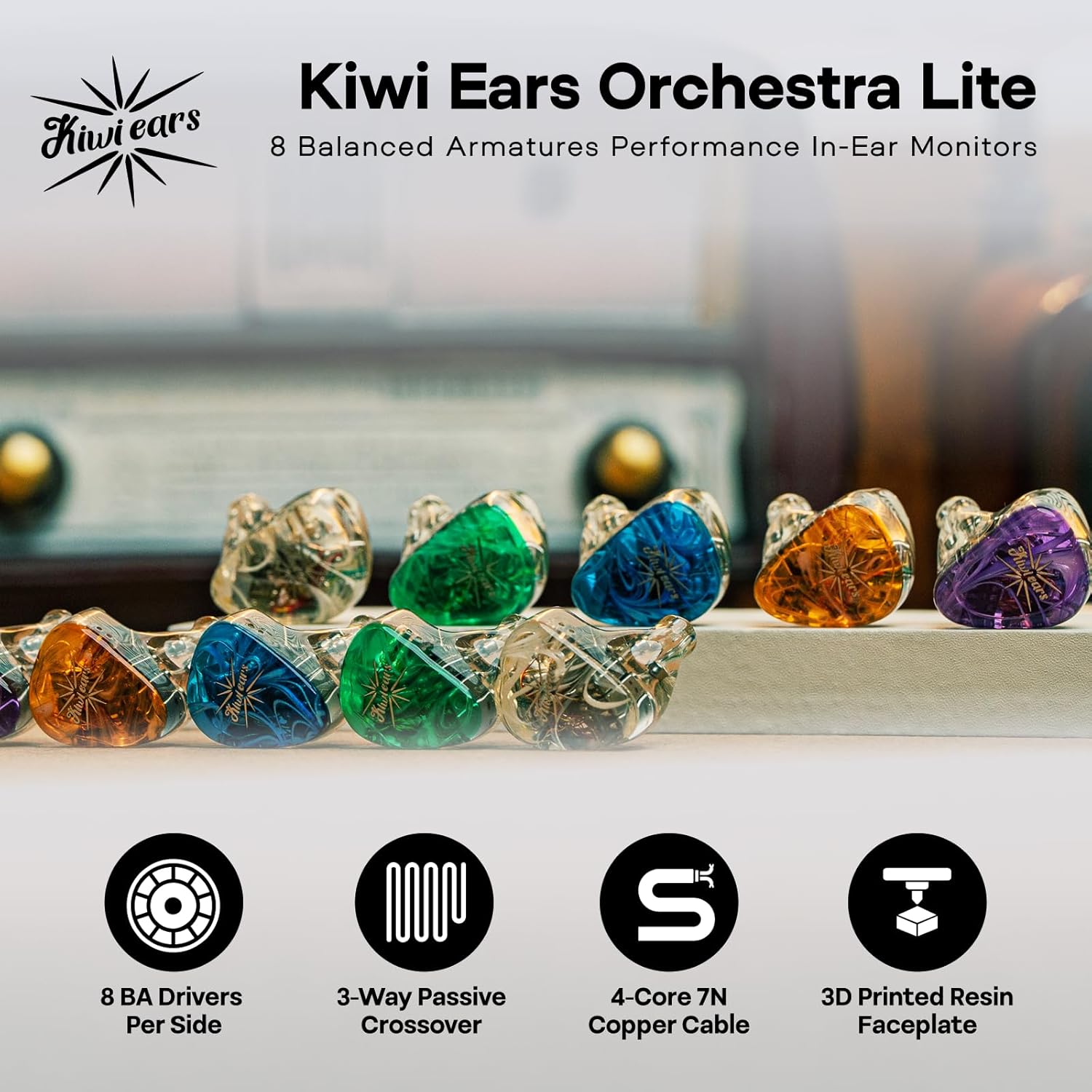 Kiwi Ears Orchestra Lite Performance Custom 8BA in-Ear Monitor