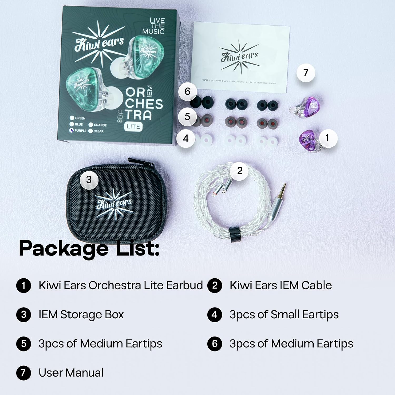 Kiwi Ears Orchestra Lite Performance Custom 8BA in-Ear Monitor