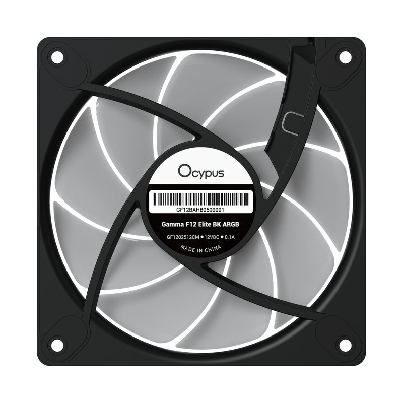 Ocypus Gamma F12 Elite ARGB 3-in-1 120mm PWM Fan with Transparent Frame | DataBlitz