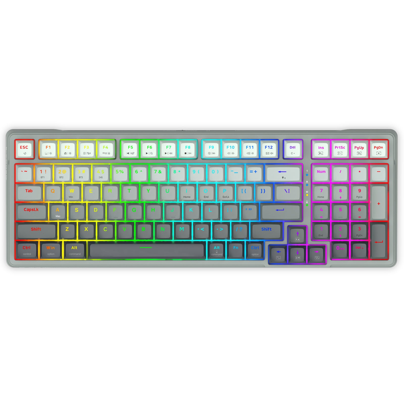 E-Yooso Z-99 Tri-Mode RGB 99-Keys Mechanical Keyboard Gradient Grey | DataBlitz