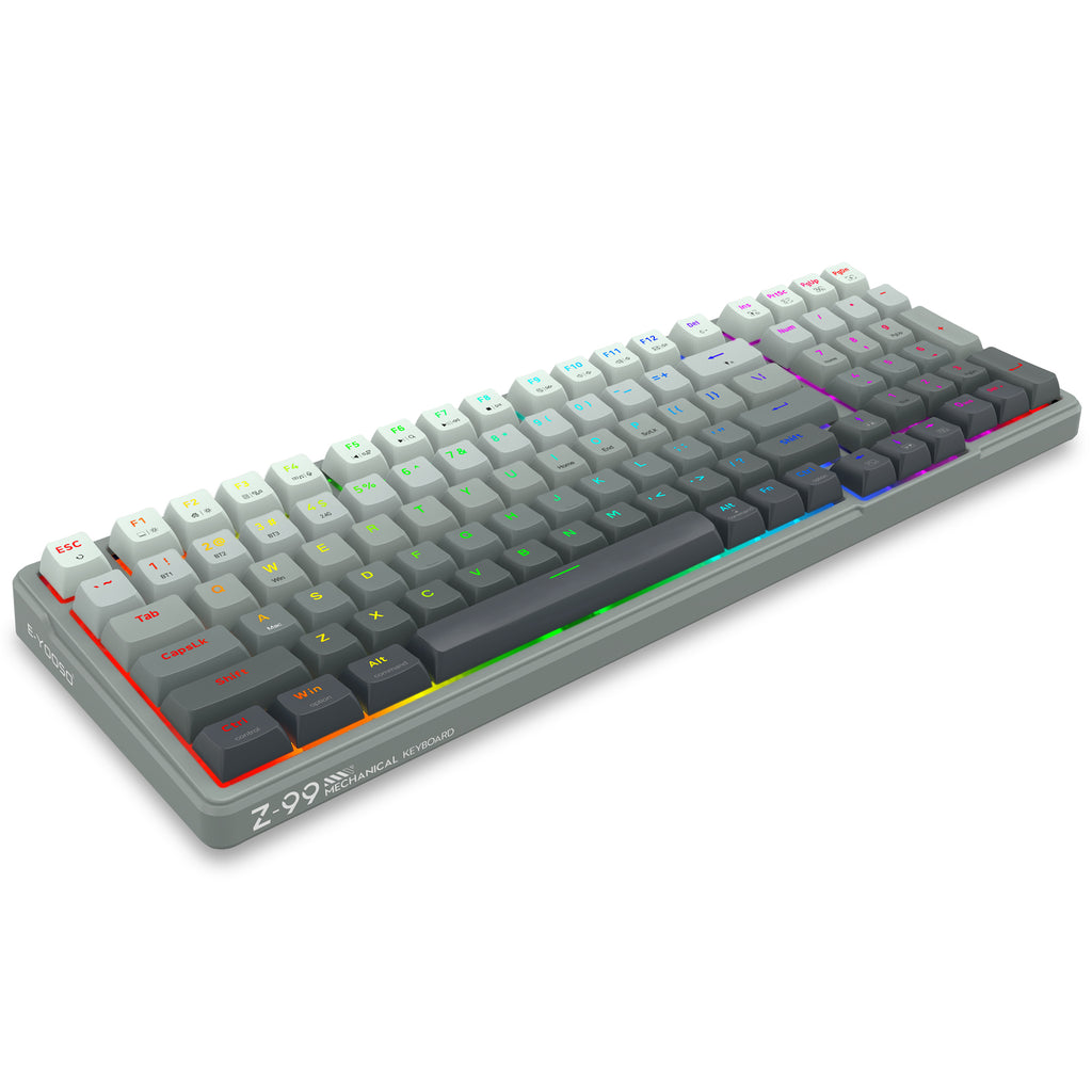 E-Yooso Z-99 Tri-Mode RGB 99-Keys Mechanical Keyboard Gradient Grey ...