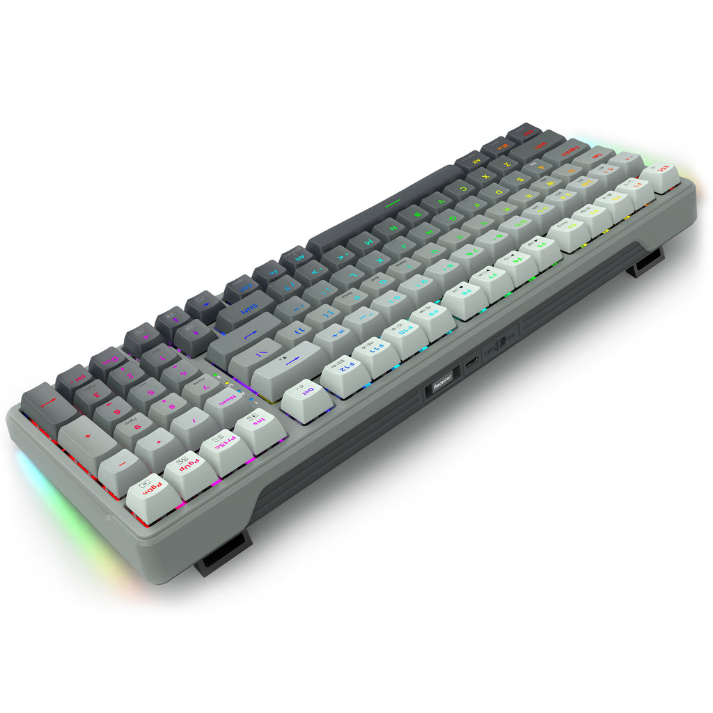 E-Yooso Z-99 Tri-Mode RGB 99-Keys Mechanical Keyboard Gradient Grey ...