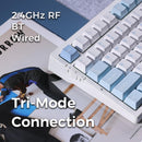 Mchose G75 Pro RGB Tri-Mode Hot-Swappable Mechanical Keyboard (Blue) (Cabbage Tofu Switch)
