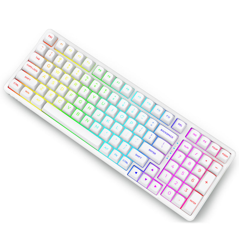 E-Yooso Z-99 RGB 99-Keys Wired Mechanical Keyboard White | DataBlitz