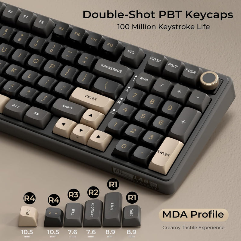 Royal Kludge R98Pro Wired RGB 98 Keys Hot-Swappable Mechanical Keyboard Phantom