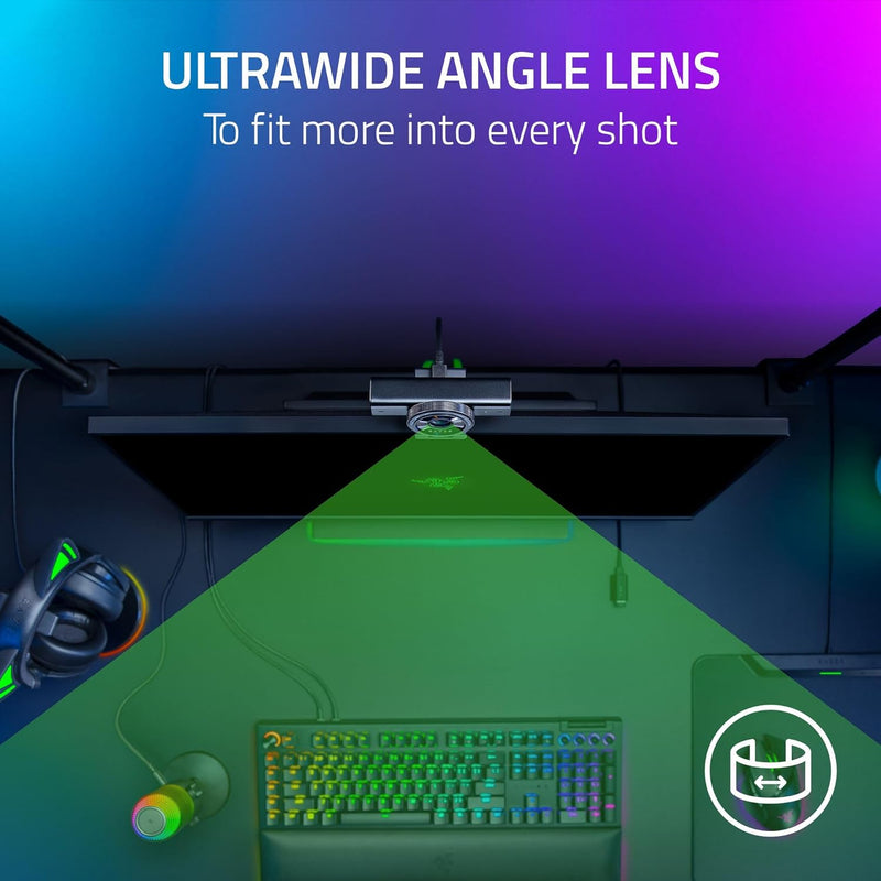 Razer Kiyo V2 4K 30 FPS AI Webcam for Creators (Black)