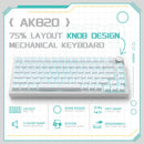 Ajazz AK820 White Backlit Wired 75% Hot-Swappable Mechanical Keyboard