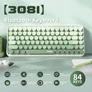 Ajazz 308I 84-Keys Bluetooth Wireless Membrane Keyboard (Milk Green)
