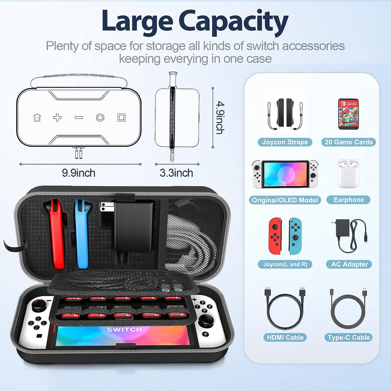 NSW Oivo Carry Case For N-Switch / N-Switch Oled (Gray) (IV-SW188)
