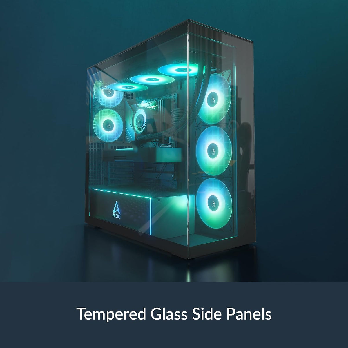 Arctic Xtender Clear Glass E-ATX Premium PC Case - Black (ACPCC00023A)