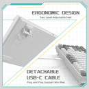 Ajazz AK820 White Backlit Wired 75% Hot-Swappable Mechanical Keyboard (Grey/White) (Red Switch)