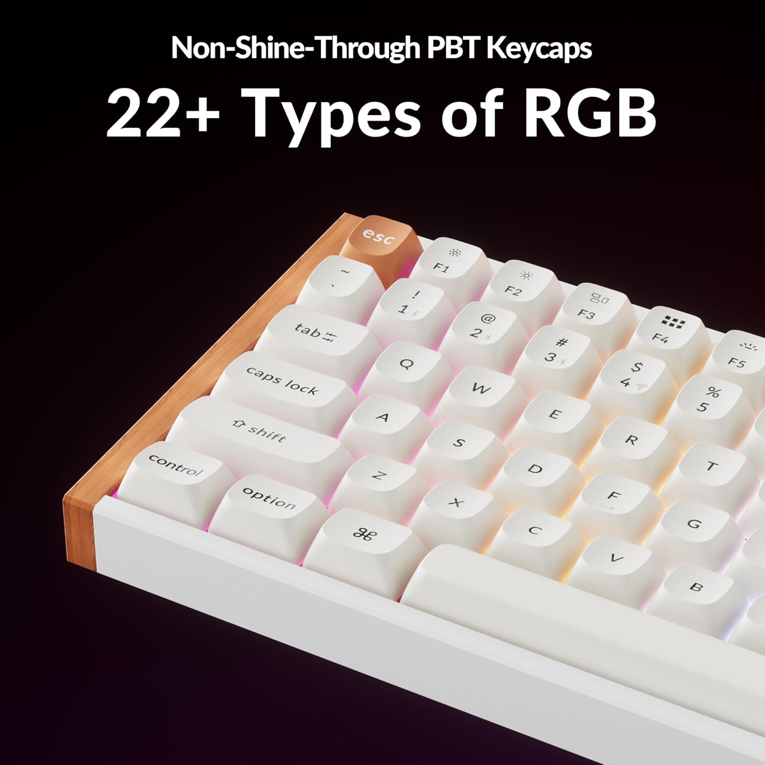 Keychron K4 HE Special Ed. Hot-Swappable RGB Backlight 96% Wireless Magnetic Switch Custom Keyboard - White (Gateron Double-Rail Magnetic Nebula Switch) (K4H-Q1)