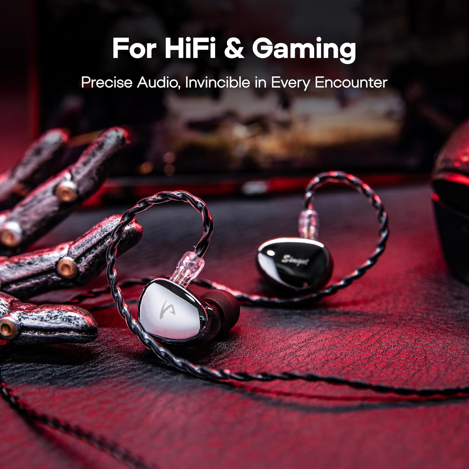 SIMGOT EG280 1DD + 1 Planar HiFi In-Ear Monitor for Gaming (Black)