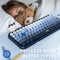 Ajazz 308I 84-Keys Bluetooth Wireless Membrane Keyboard (Mist Blue)