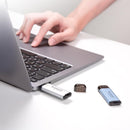 Transcend ESD300 2TB Dual USB 10Gbps Read up to 1050MB/s Type-C Portable SSD (Silver) (TS2TESD300S)