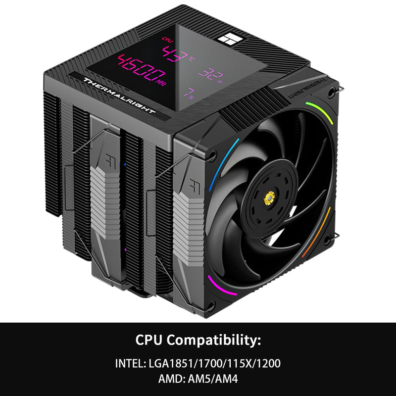 Thermalright Phantom Spirit 120 Digital Evo Dual Tower CPU Air Cooler (Black)