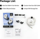 Kiwi Ears Belle 10mm DLC Dynamic Driver in-Ear Monitor 