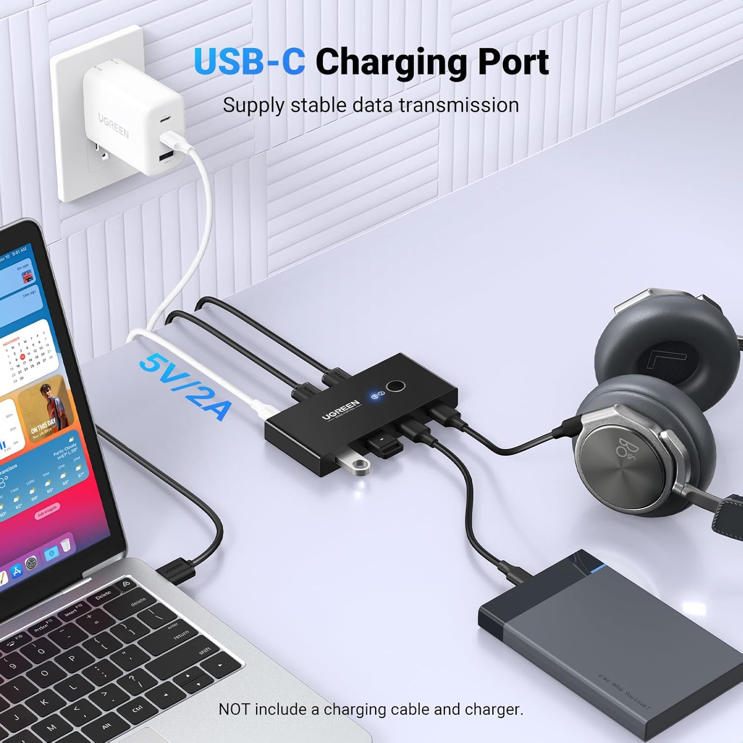 Ugreen 2-in-4 Out USB 2.0 Sharing Switch Box (Black) (US216/30767)