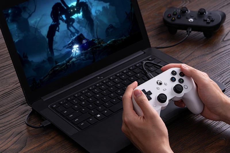 8Bitdo Pro 2 Wired Controller Hall Ed. for Xbox + Game Pass Code (White ...