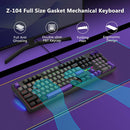 E-Yooso Z-104 Rainbow Light Wired Mechanical Keyboard Grey/Black/Purple (Silverwood Switch)