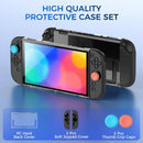 IINE Transparent PC Back Case + Silicone Joy-Pad Case Black for Nintendo Switch 2