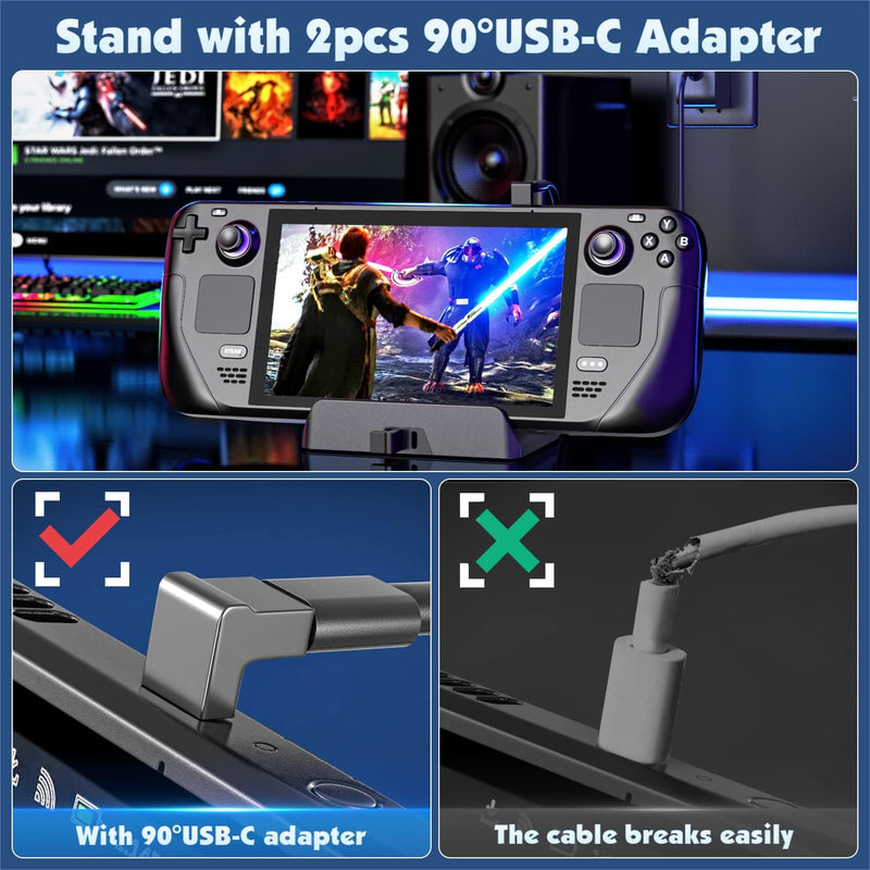 Kytok Stand For Steam Deck With 90 Degree Angle USB-C Adapter (KT-K513)