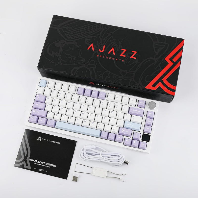 Ajazz AK820 Pro RGB Tri-Mode 75% Hot-Swappable Mechanical Keyboard