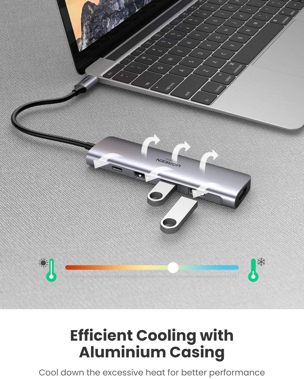 UGreen USB-C 5-IN-1 Mutifunction Adapter (Space Gray) (CM136/70495)