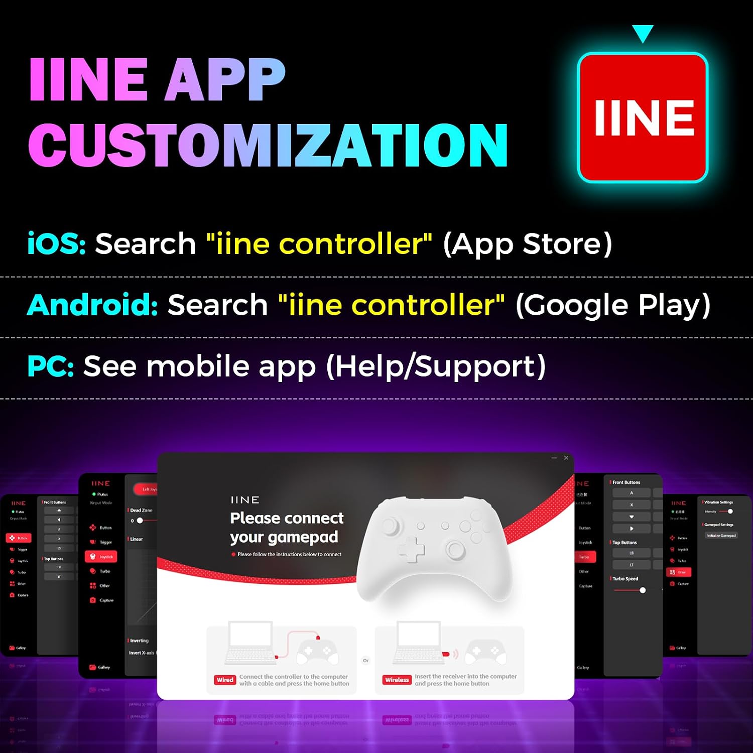 IINE Palm-Sized Retro Chronos Controller for Nintendo Switch / Nintendo Switch 2 (Red) (L1241)