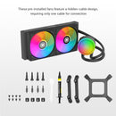 Sama L40 240mm ARGB AIO CPU Cooler (Black, White)