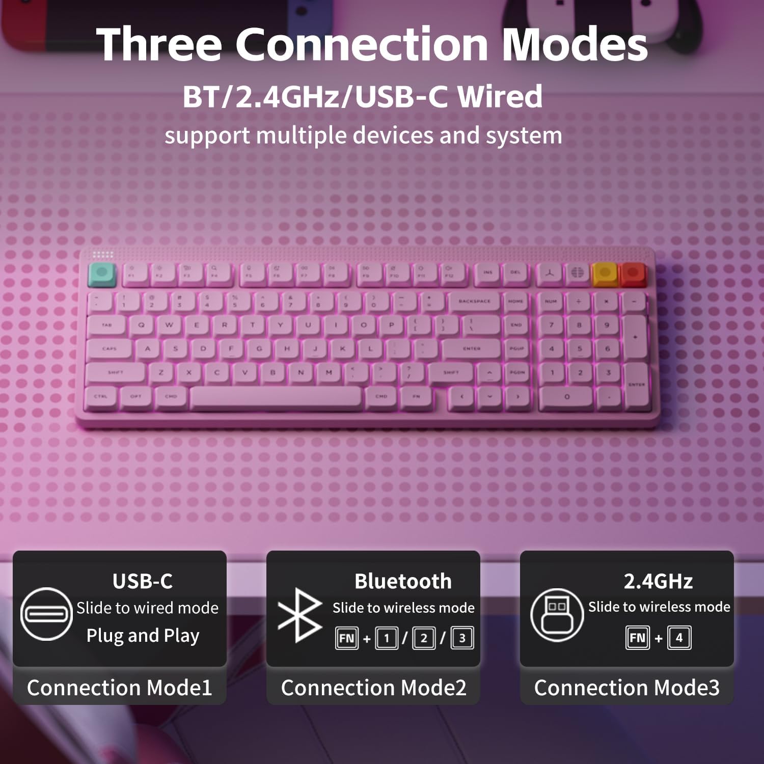 NuPhy Node100 Low-Profile Hot-Swappable Full-Size Wireless Mechanical