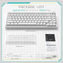 Ajazz AK820 White Backlit Wired 75% Hot-Swappable Mechanical Keyboard