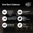 Kiwi Ears Cadenza 10mm Beryllium Dynamic Driver In-Ear Monitor