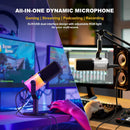 Maono PD100X RGB USB/XLR Dynamic Microphone for Game Streamers (Black)