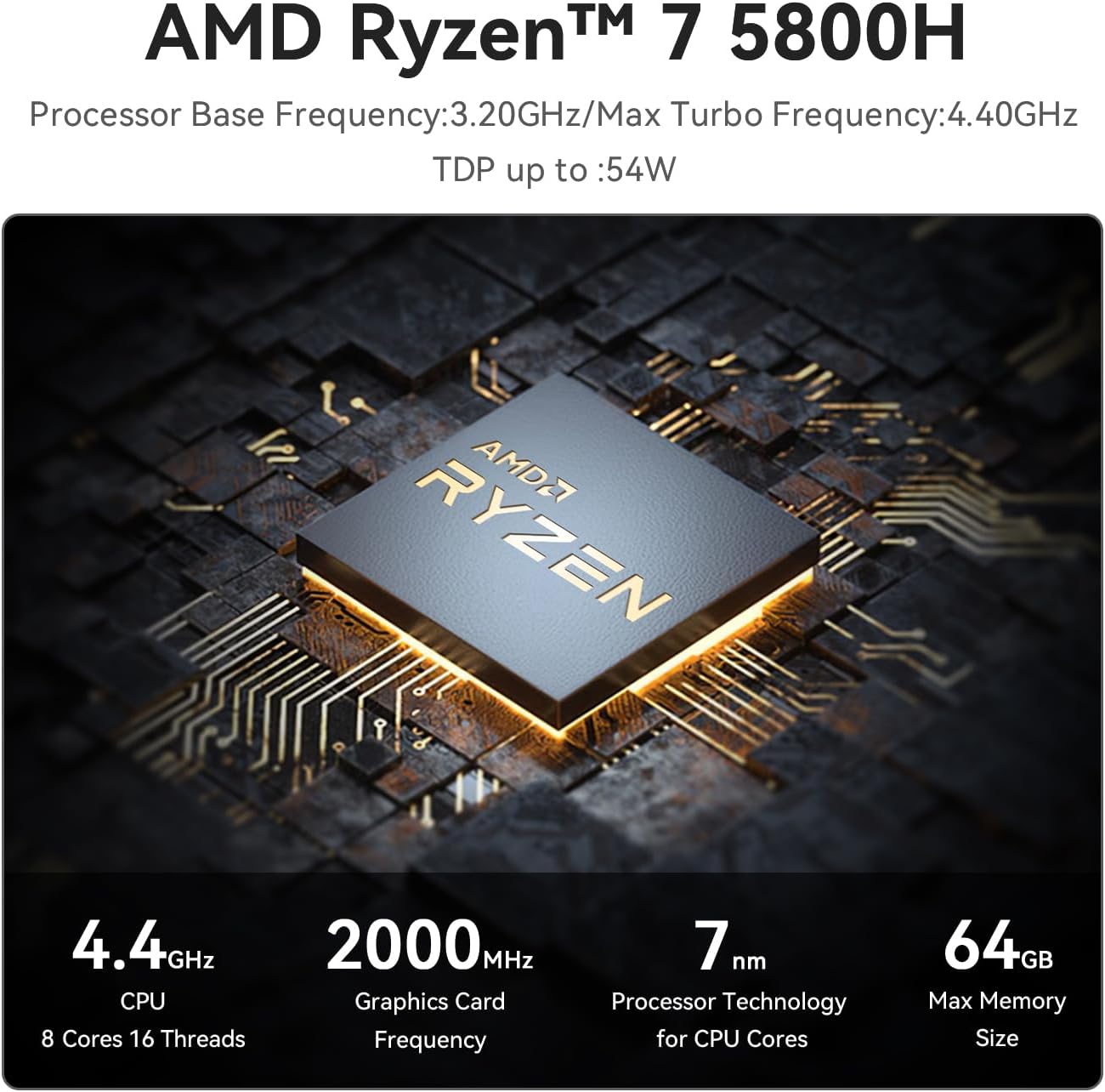 Beelink SER5 Max AMD Ryzen 7 5800H (16GB+500GB | 32GB+1TB) Windows 11 Pro Mini PC