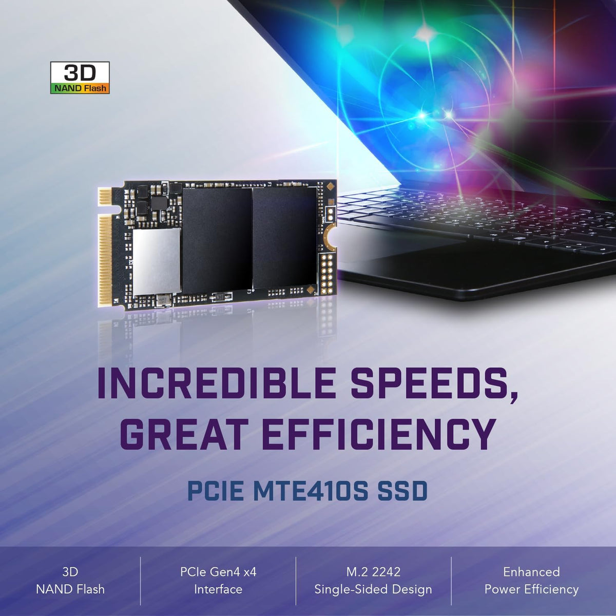 Transcend 410S M.2 2242 PCIe Gen4 x4 Internal SSD (256GB, 512GB, 1TB, 2TB)