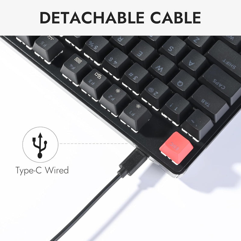 Keychron Lemokey X1 QMK/VIA Red Backlight TKL Wired Mechanical Gaming Keyboard - DataBlitz