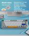 NuPhy Kick75 Hybrid Low-Profile IO RGB Hot-Swappable 80-Key Custom Mechanical Wireless Keyboard (Blush Switch) (Tape Gray)