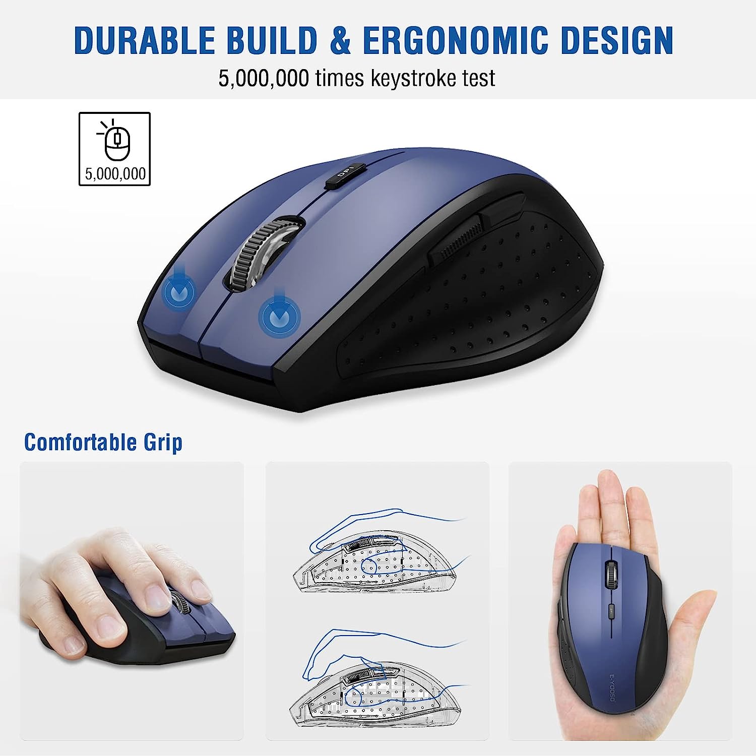 E-Yooso E-1010 Wireless Mouse (Blue)