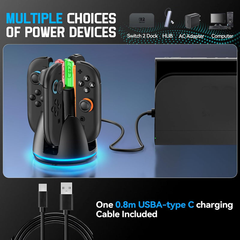 Sw2 Dock Nintendo Switch 2 Controller Charging Dock (Black) (VG-SW208)