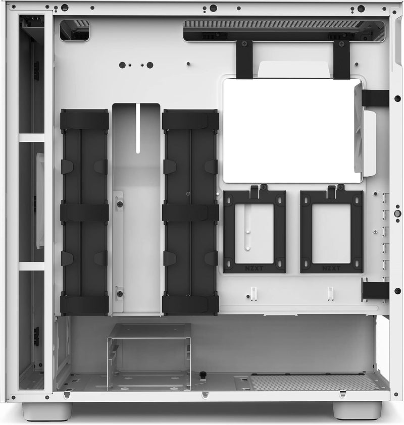 NZXT H7 Tempered Glass Side Panel ATX Mid-Tower PC Case (White) (CM-H71BW-01)