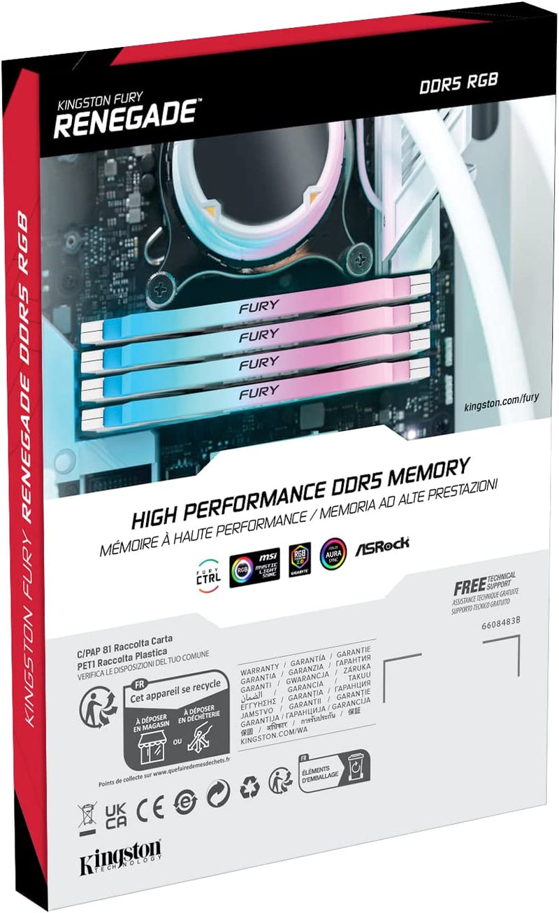 Kingston Fury Renegade 16GB (1X16GB) DDR5 RGB XMP 6800MT/S