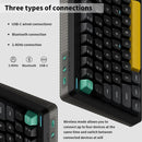 NuPhy Halo75 V2 QMK/VIA RGB Hot-Swappable 83-Key Wireless Mechanical Keyboard (Silent Red Clear-Top Switch) (Obsidian Black)