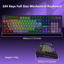 E-Yooso Z-104 Rainbow Light Wired Mechanical Keyboard Grey/Black/Purple (Silverwood Switch)
